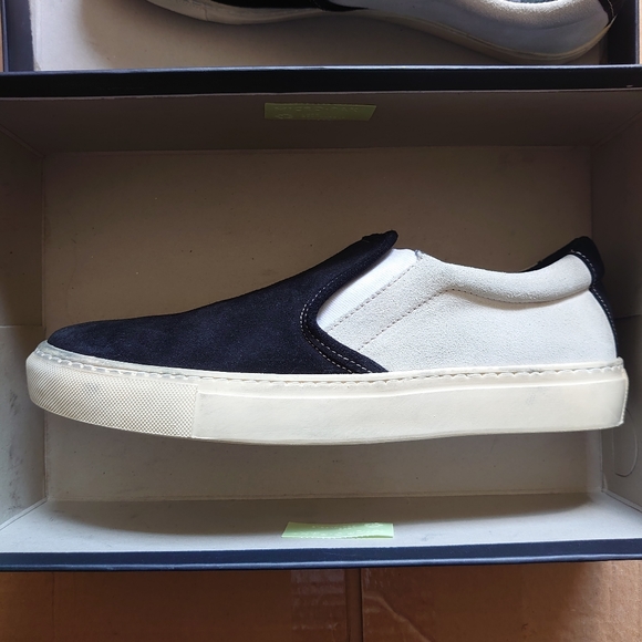 Rogue Riave Slip On Leather Sneakers Shoes Black White MADE IN PORTUGAL RRP $350 - Picture 5 of 11